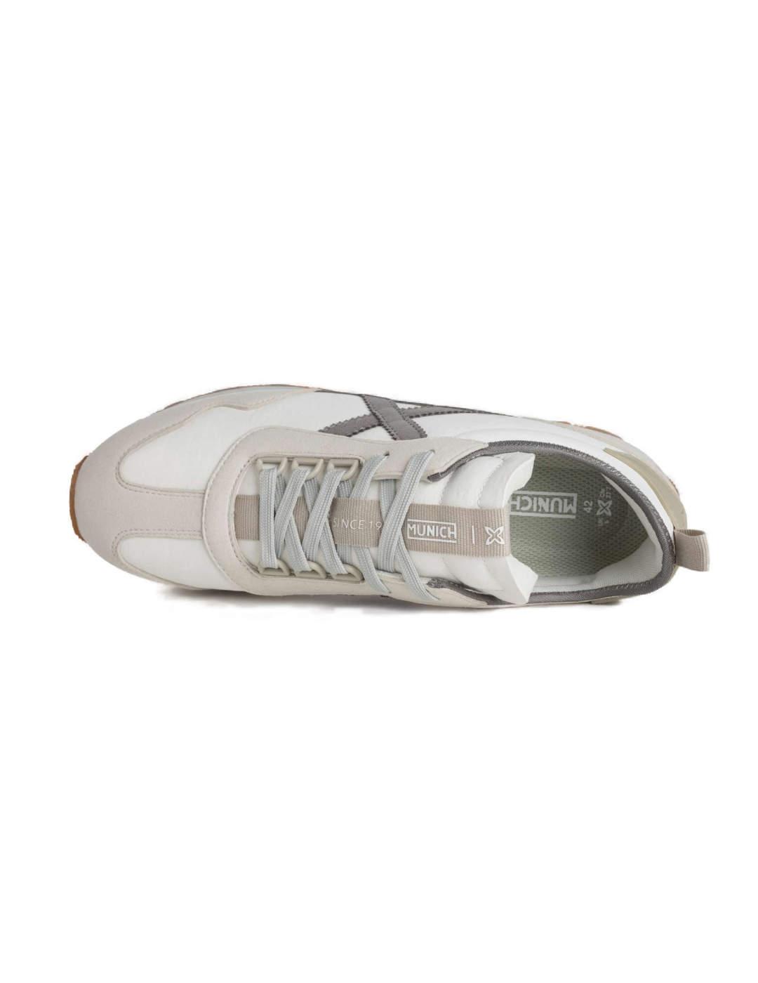 Zapatilla Munich Um Sky 05 Snow Flake blancas y gris mujer