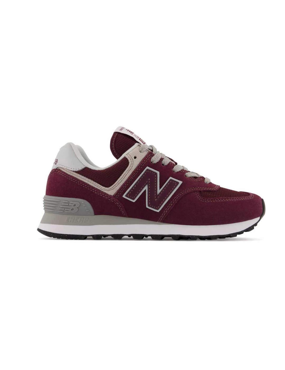 Zapatilla New Balance WL574EVM granate de mujer