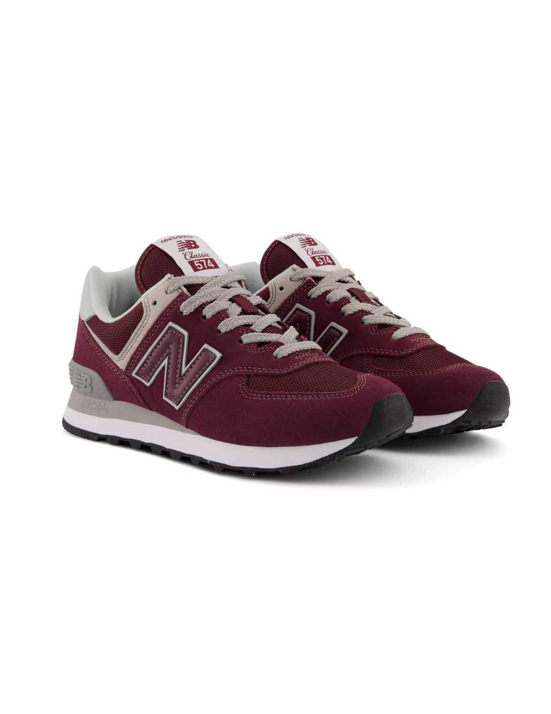 Zapatilla New Balance WL574EVM granate de mujer