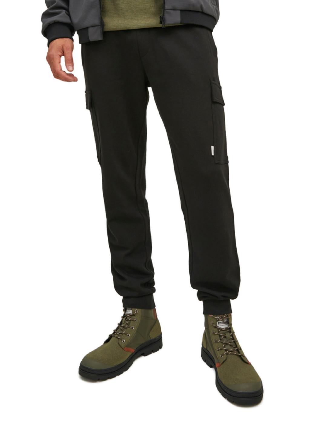 Pantalón cargo Jack&Jones Gordon con puño negro de hombre