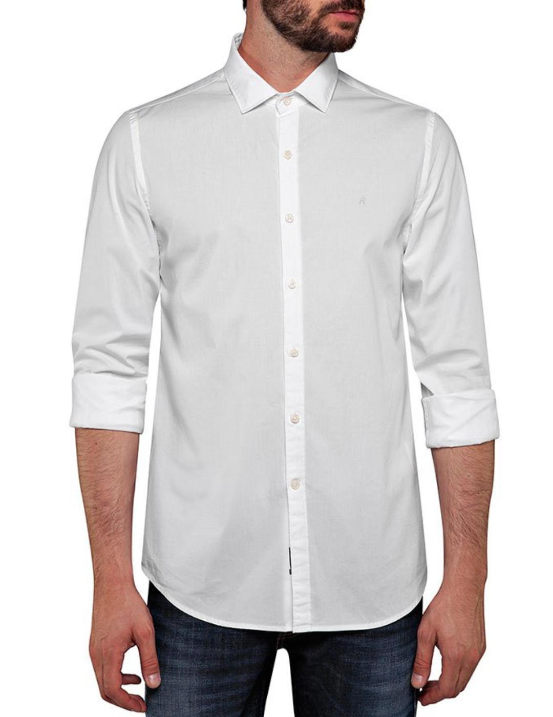 Camisa Replay blanca para hombre-&