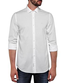 Camisa Replay blanca  básica manga larga para hombre