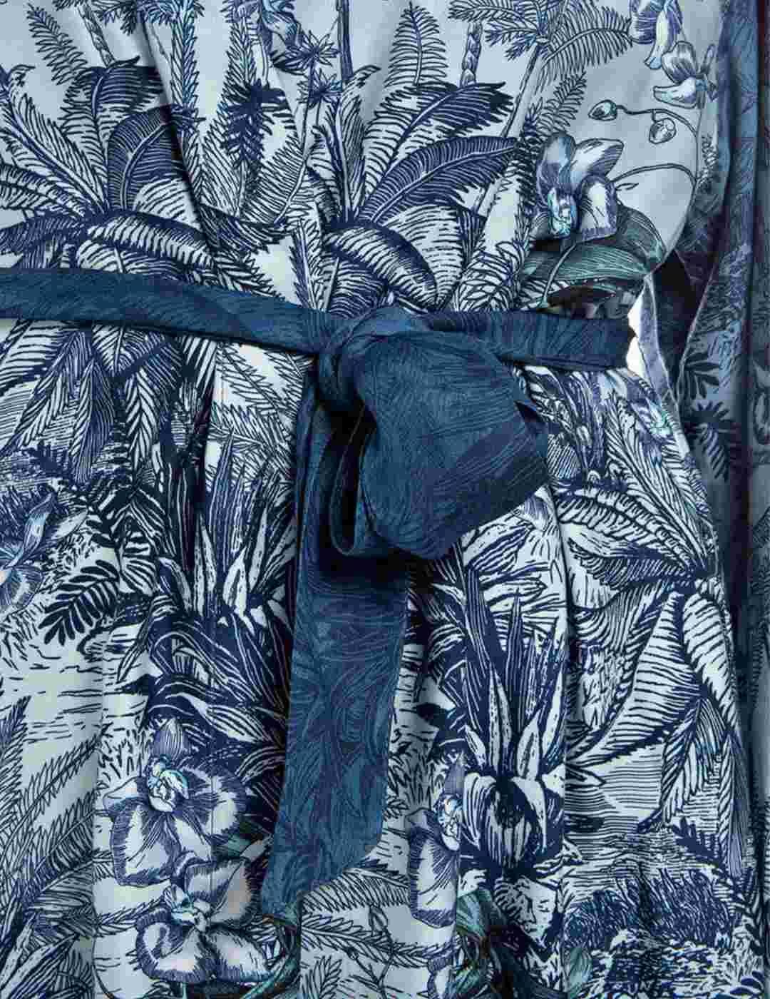 Kimono Replay largo azul estamapado de mujer