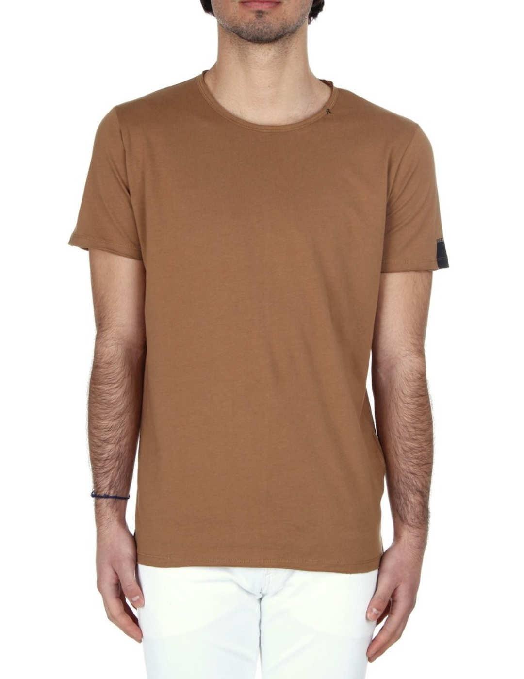 Camiseta Replay de manga corta marrón de hombre