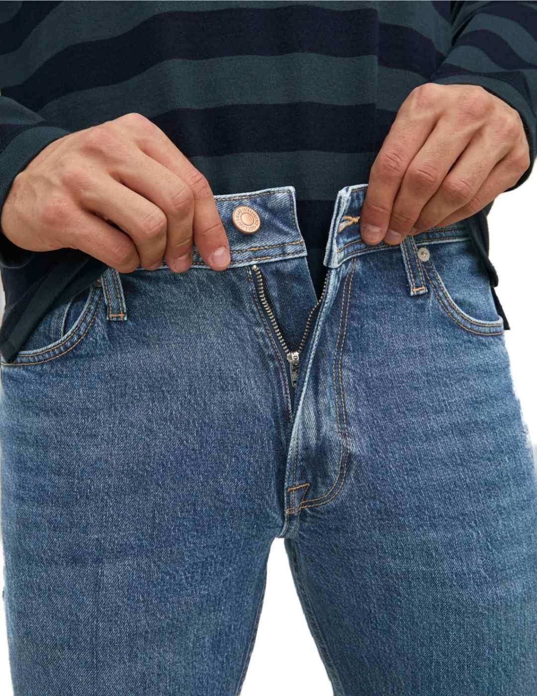 Pantalon vaquero Jack&Jones Clark azul recto para hombre
