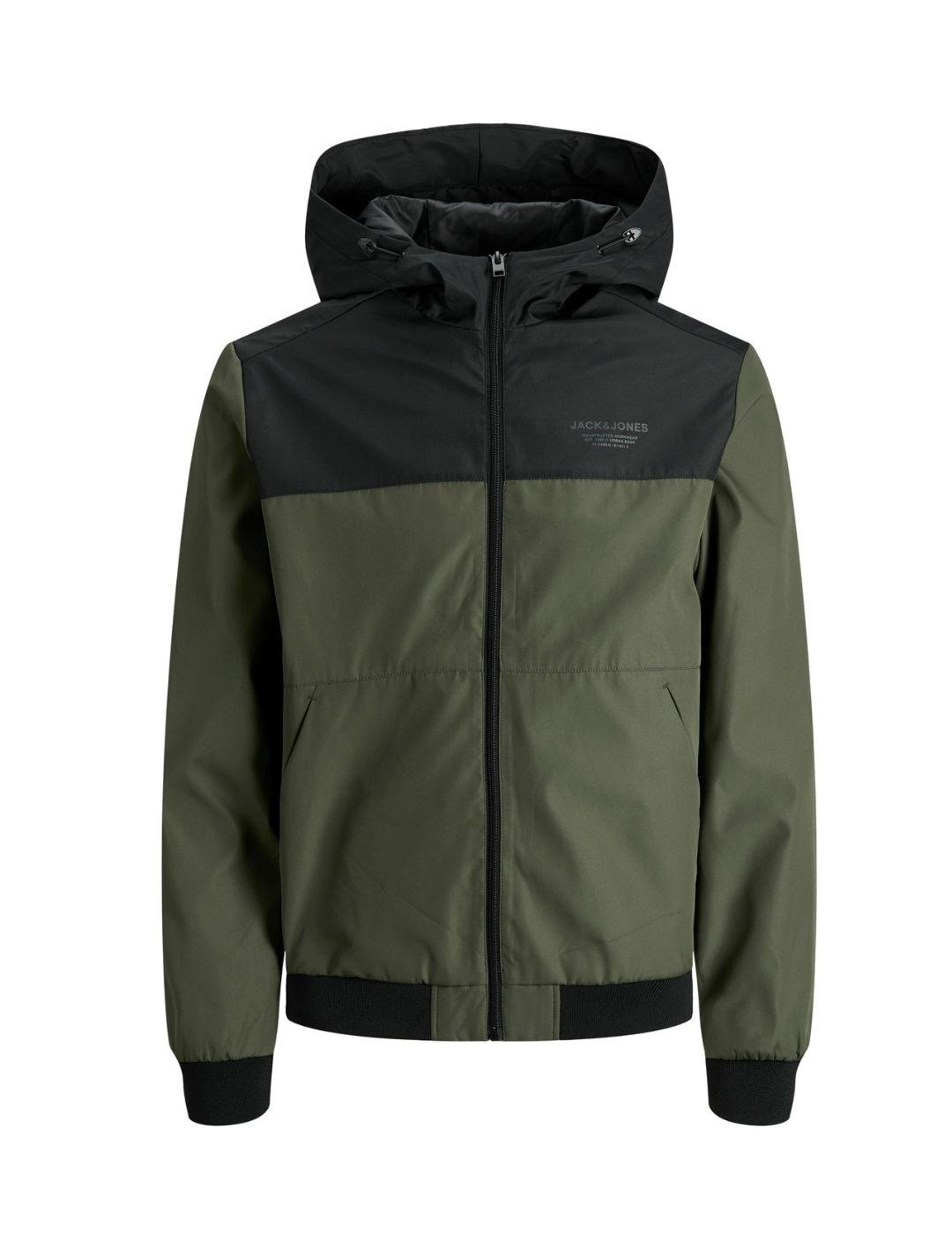 Chaqueta Jack&Jones Seam verde/negro para hombre