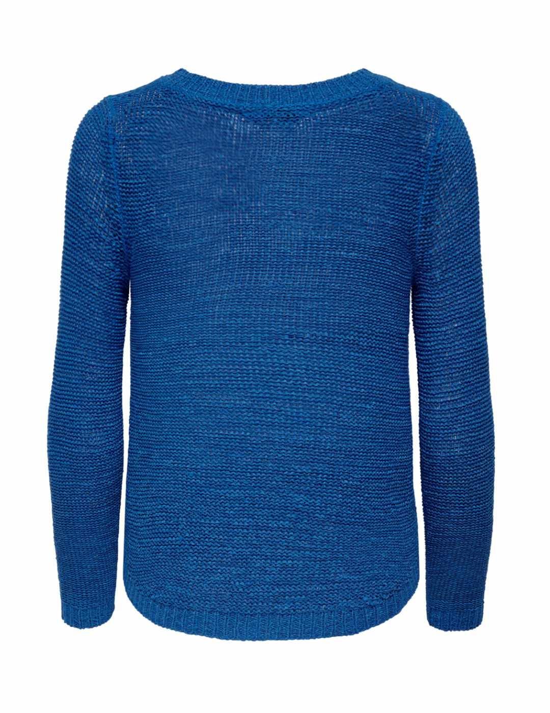 Jersey Only Geena de punto calado azulon para mujer