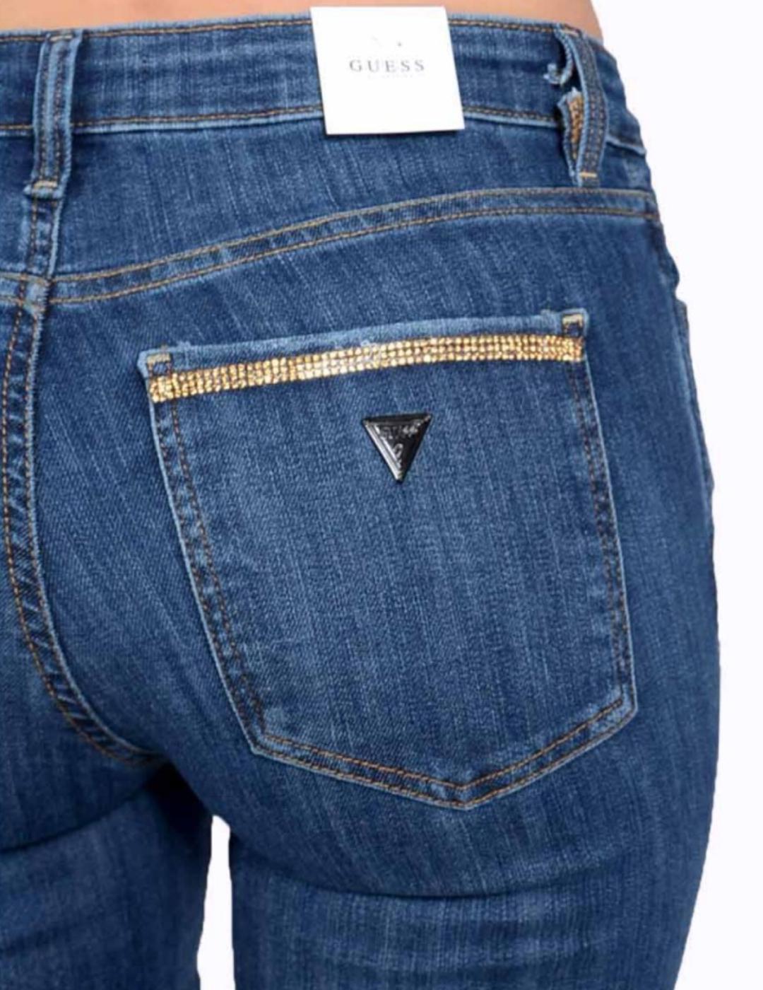 Pantalón vaquero Guess azul bootcut de mujer