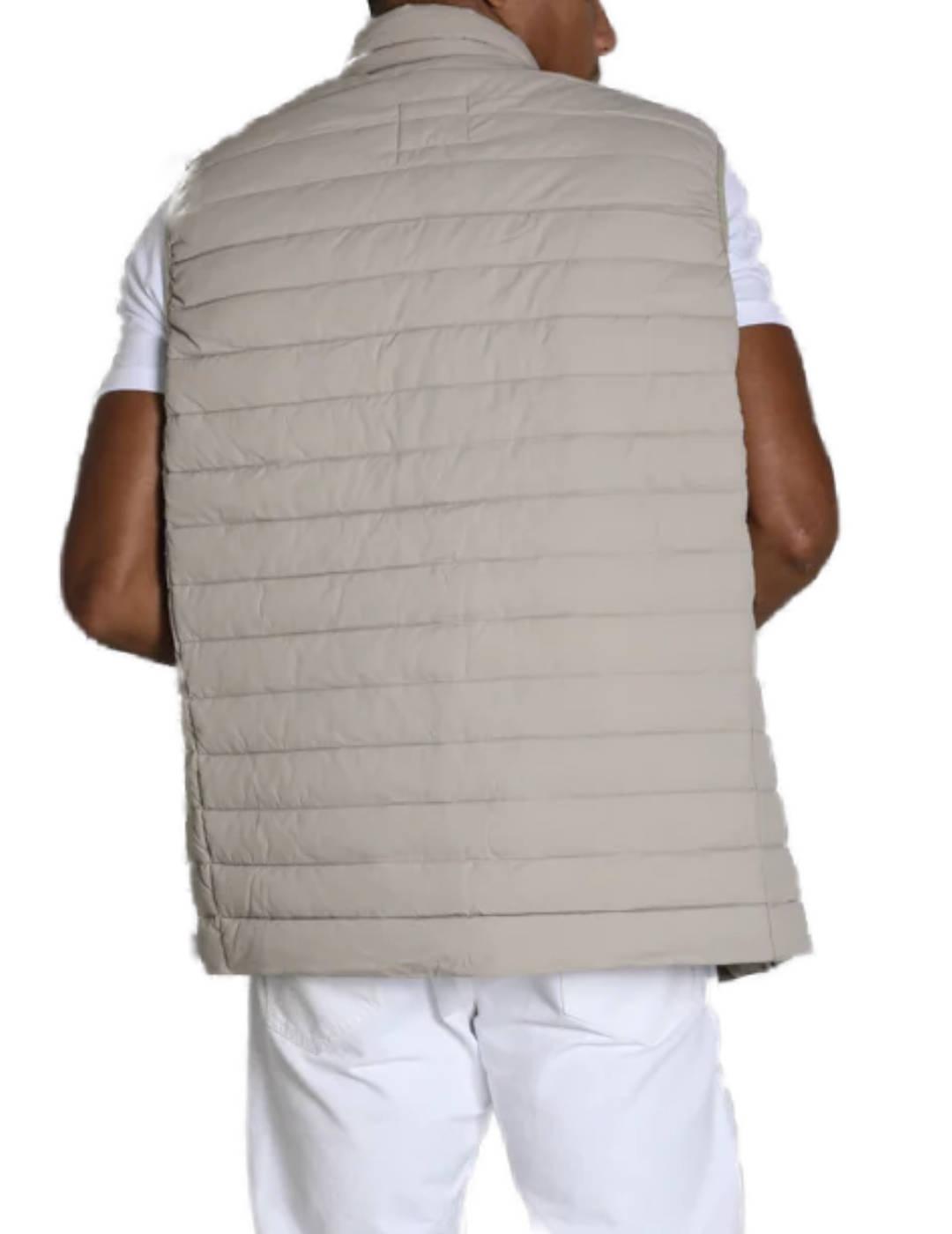 Chaleco Jack&Jones Recycle beige guateado para hombre