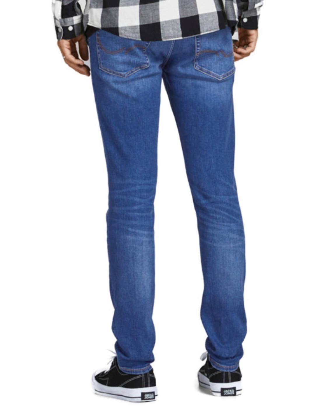 Pantalon vaquero Jack/df01Jones Liam skinny azul para hombre