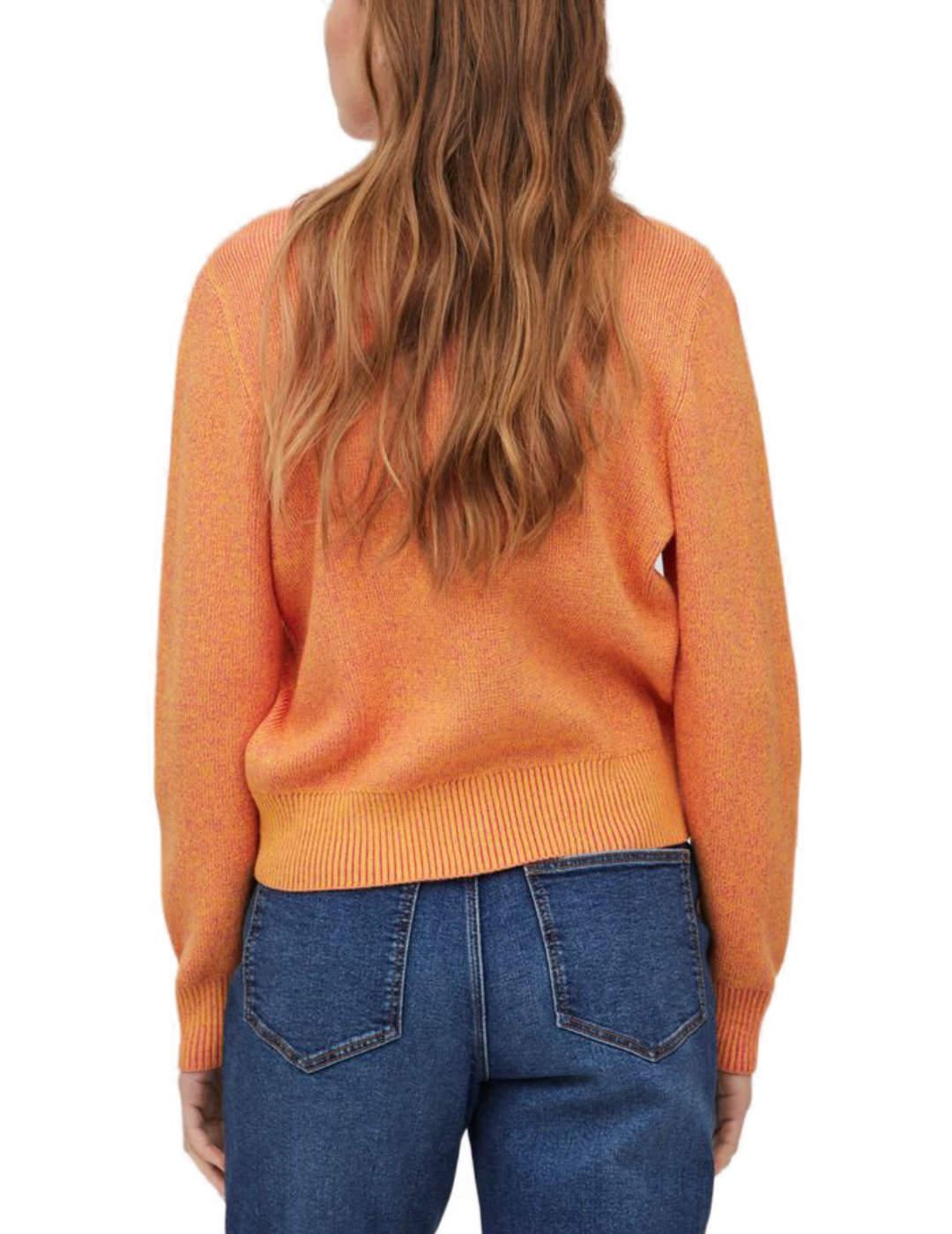 Cardigan Vila Ril naranja y rosa para mujer