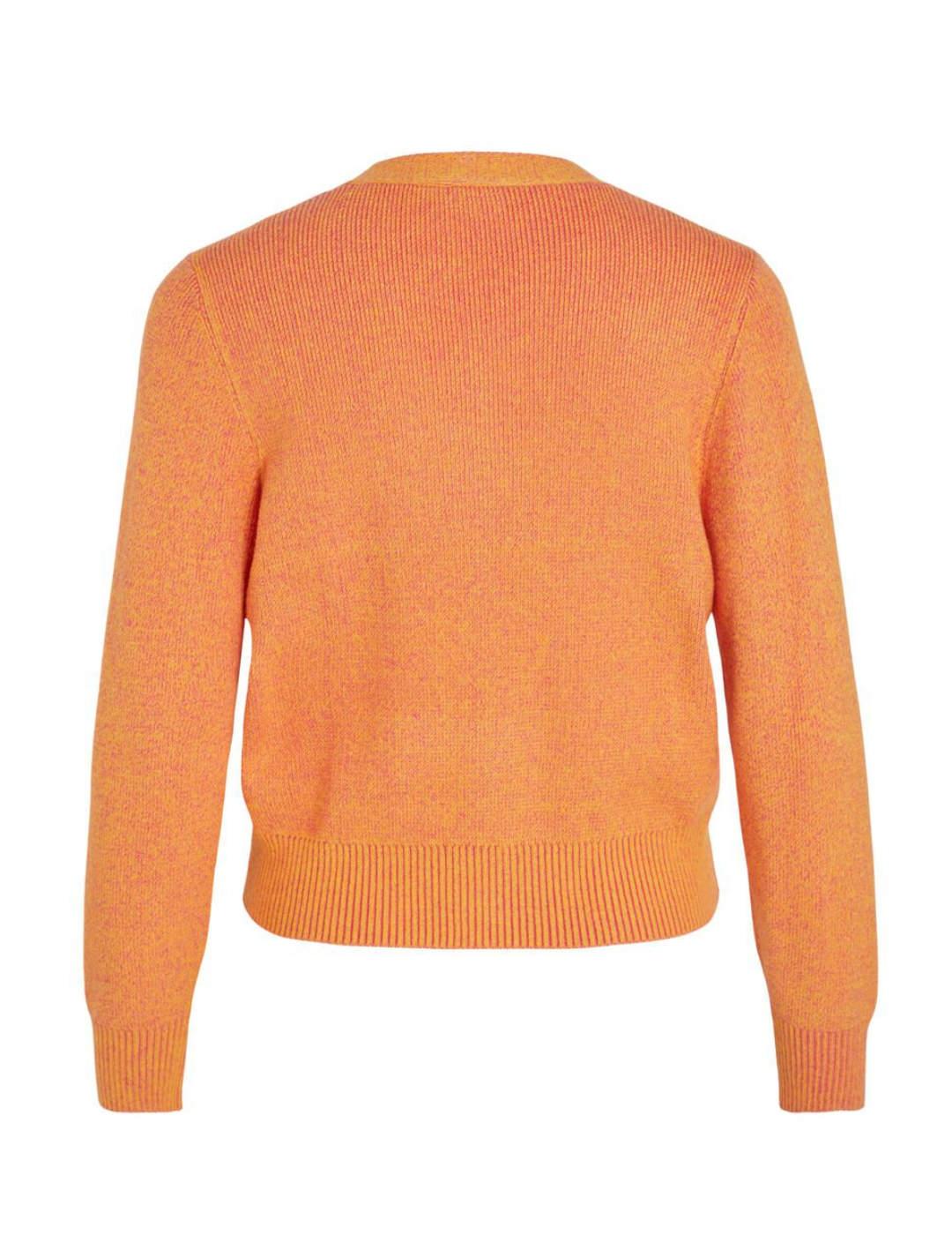 Cardigan Vila Ril naranja y rosa para mujer