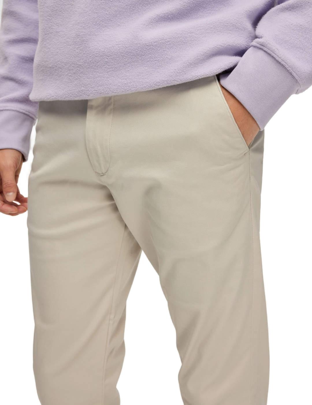 Chino Selected New Miles Noos beige para hombre-c