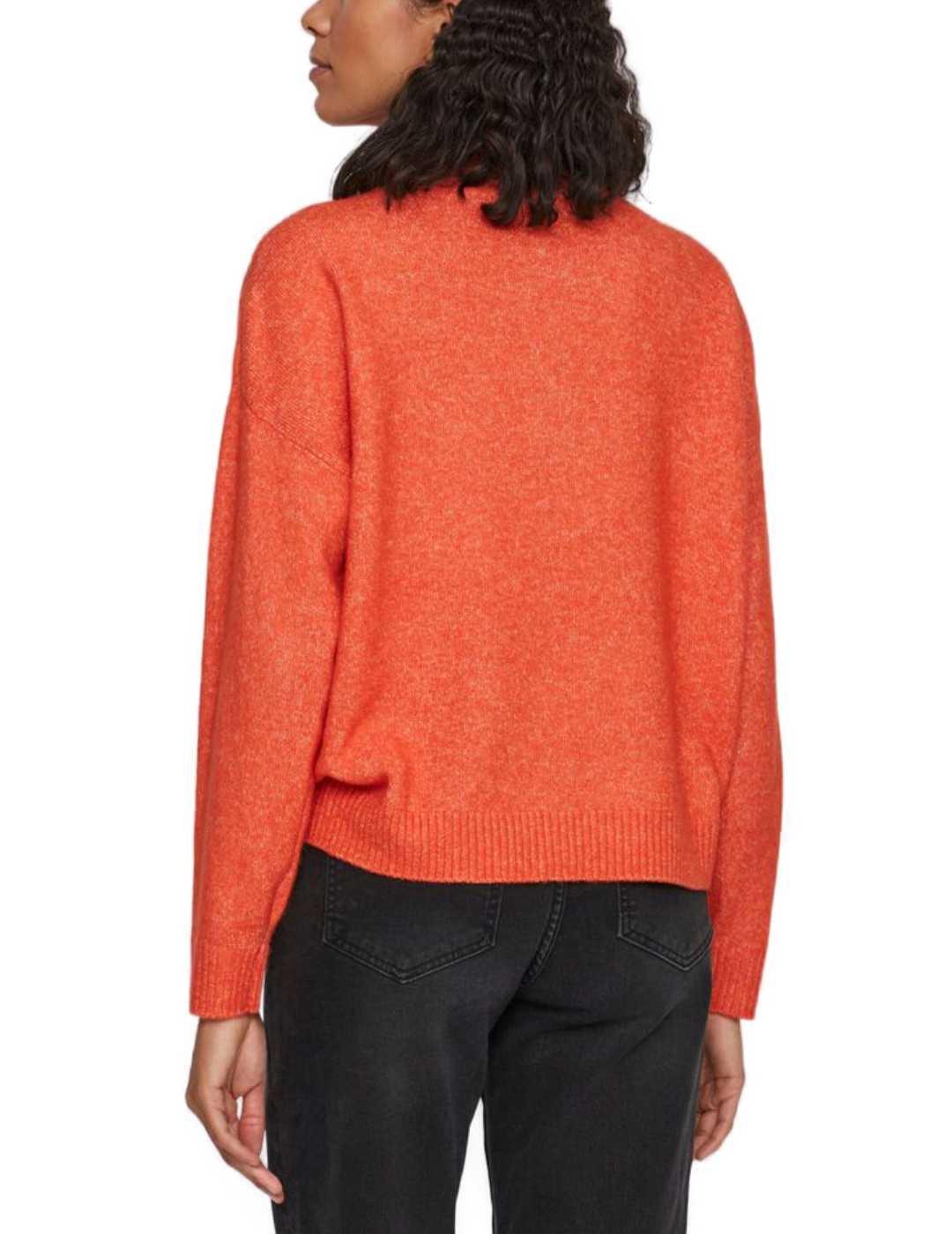 Jersey Vila Mathilda naranja con cremallera para mujer