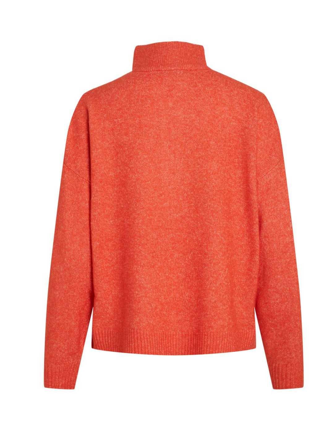 Jersey Vila Mathilda naranja con cremallera para mujer