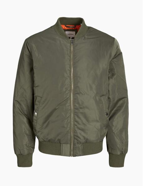 Chaqueta Bomber Color Verde Militar Para Hombre