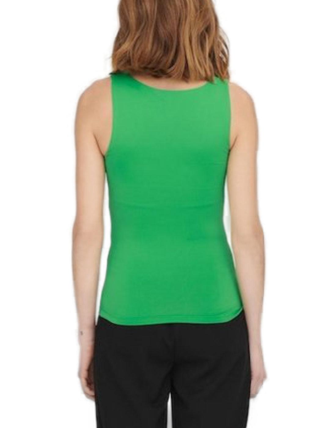 Camiseta Only Lea verde de tirantes para mujer