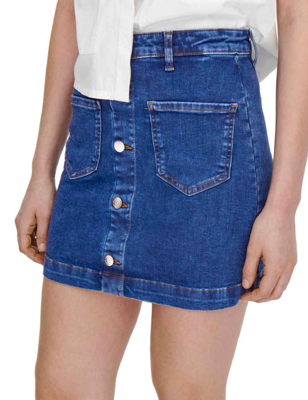 Falda denim Only Amazing azul claro de mujer