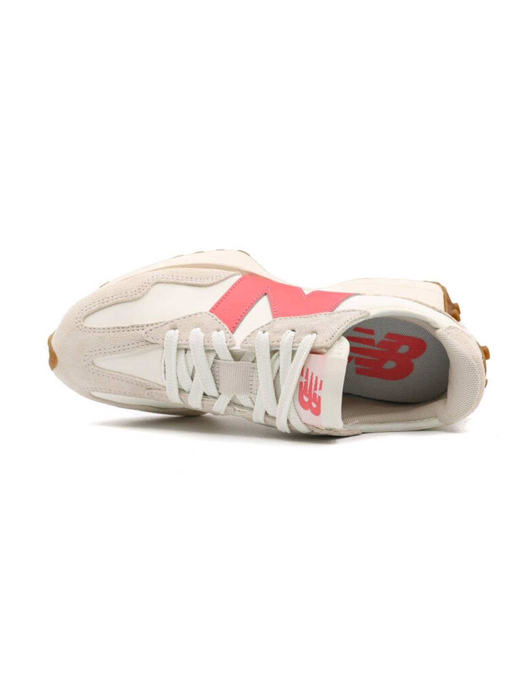 Zapatillas New Balance WS327AM blanco/rosa para mujer