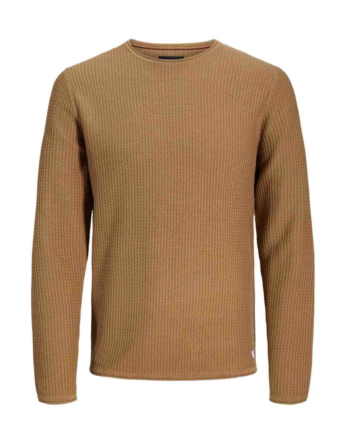 Jersey Jack&Jones Carlos marron de punto  para hombre