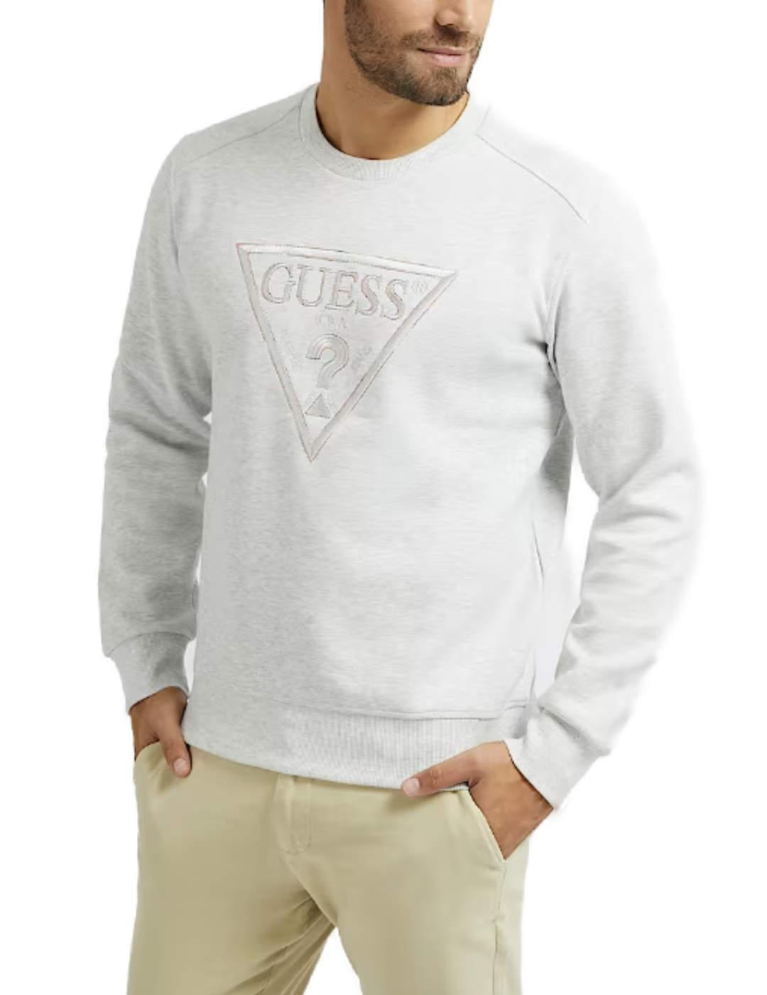 Sudadera Guess Vil gris claro sin capucha para hombre