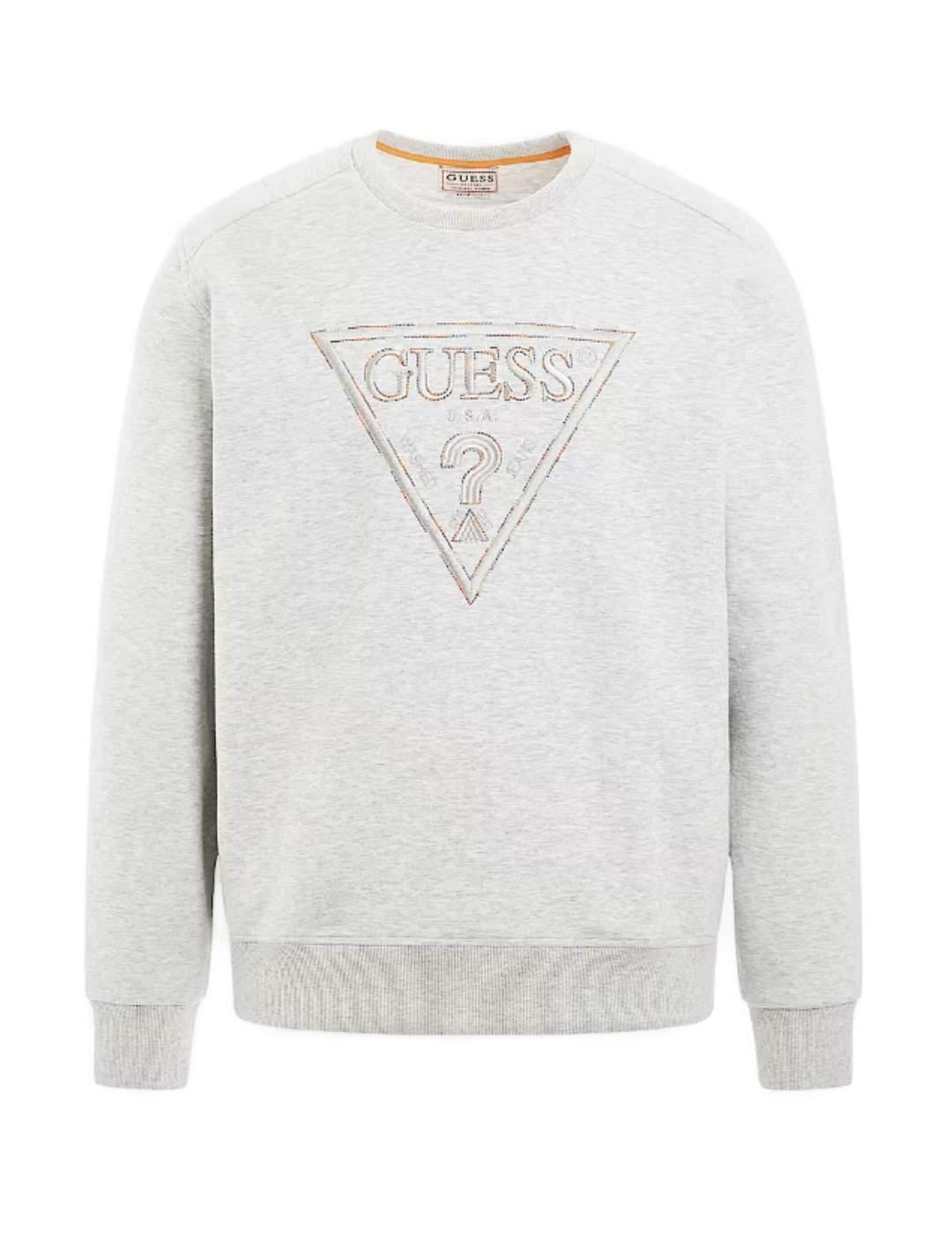 Sudadera Guess Vil gris claro sin capucha para hombre