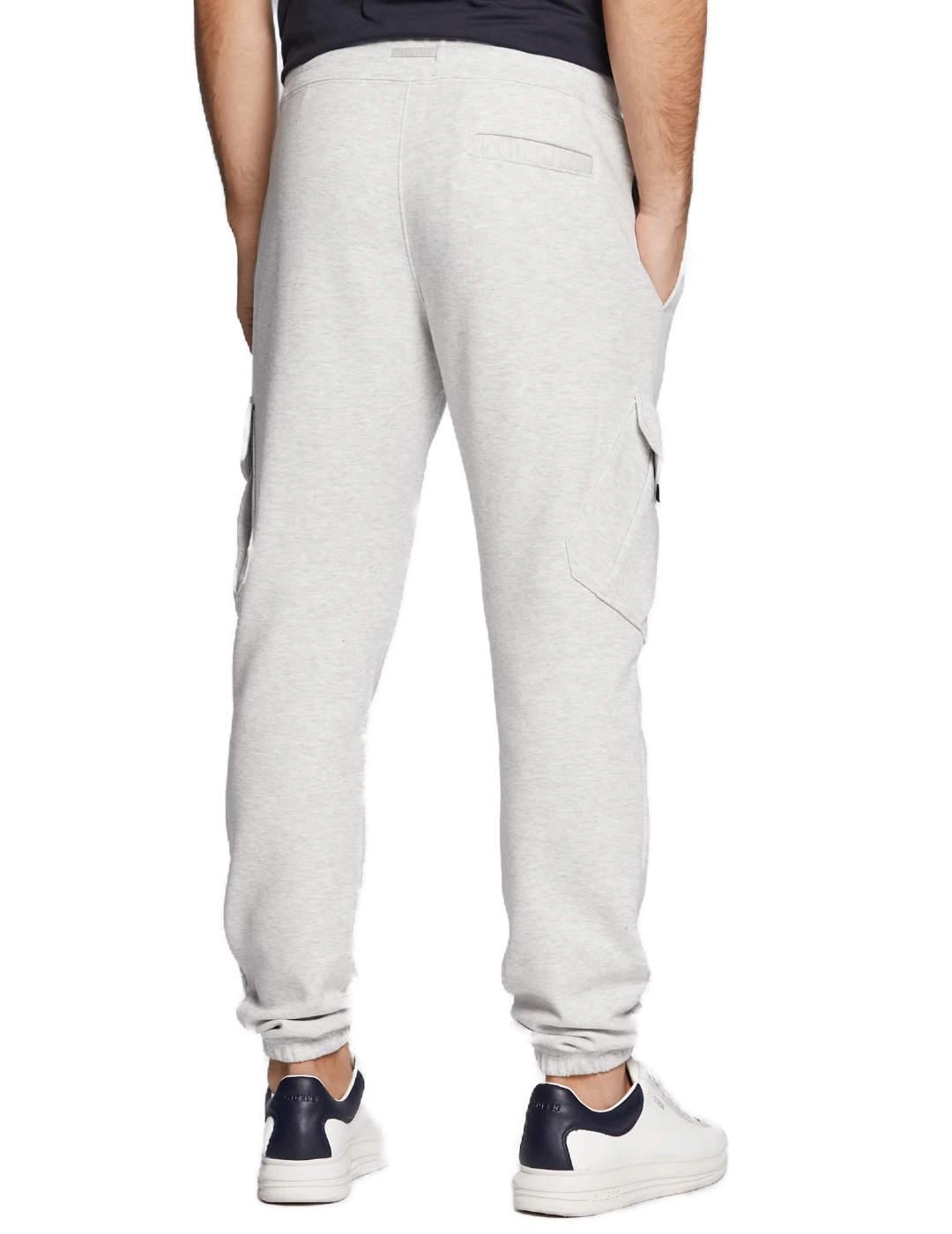 Pantalones jogger Guess Vil gris cinco bolsillos para hombre