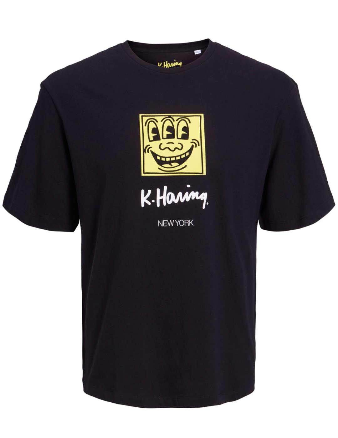 Camiseta Jack&Jones Harting negro de manga corta para hombre