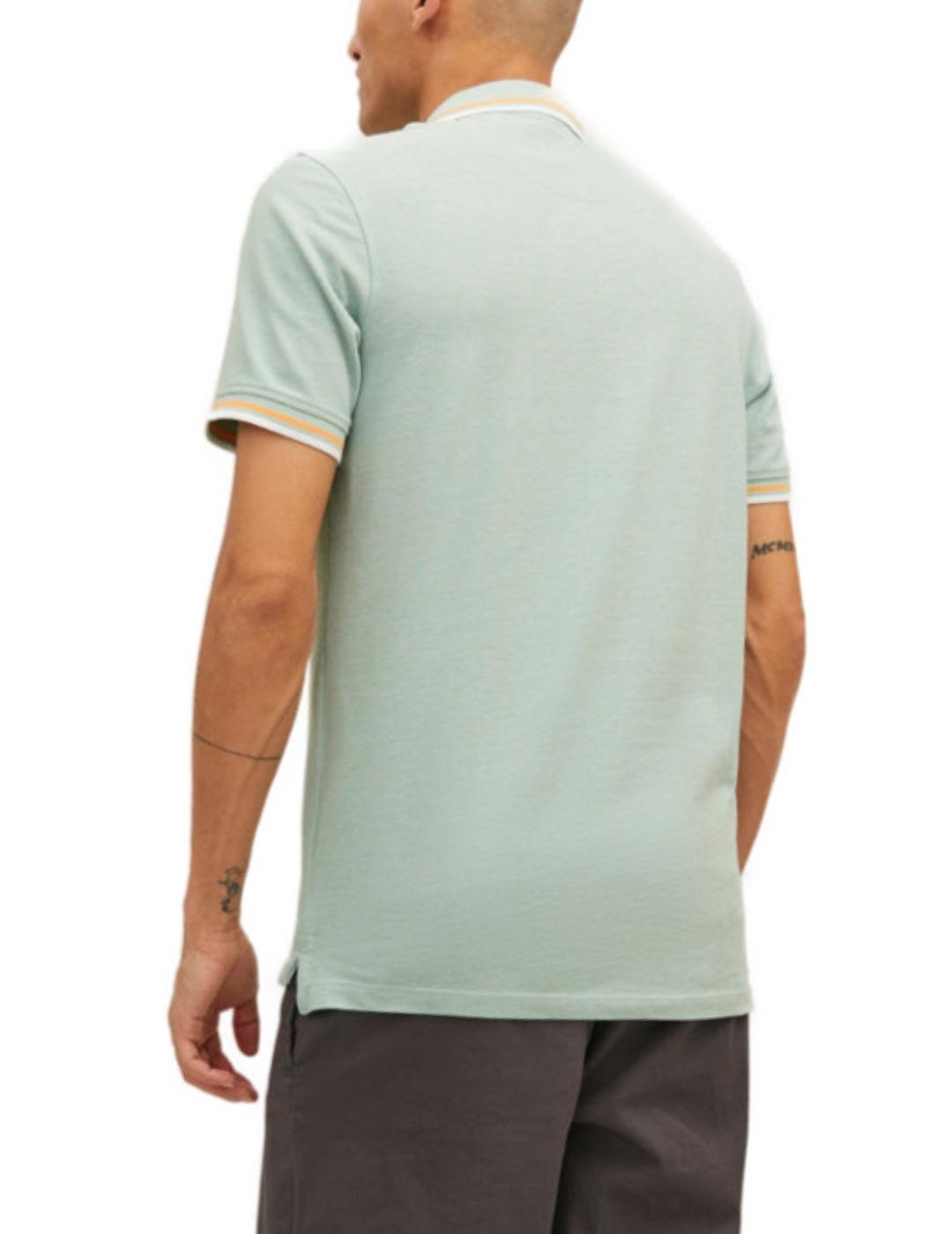 Polo Paulos Jack&Jones verde de manga corta para hombre