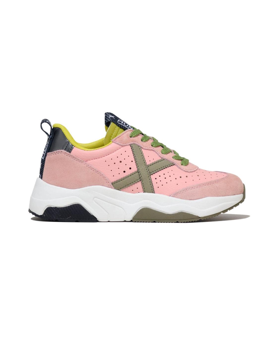 Zapatilla Munich Wave 122 multicolor rosa/verde para mujer