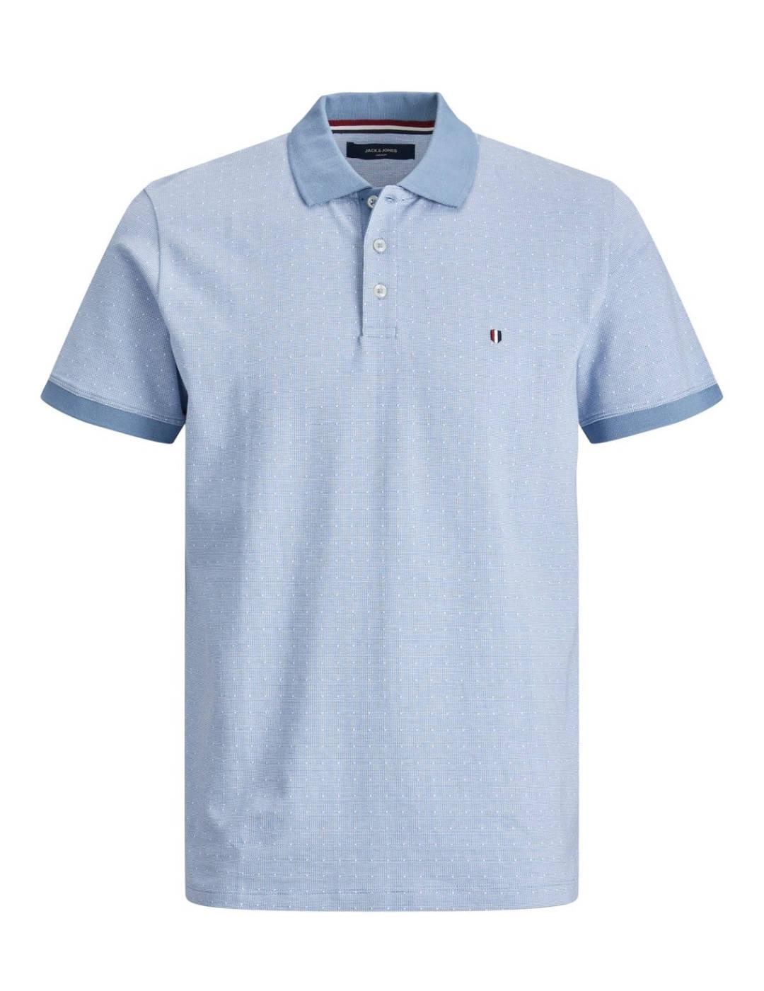 Polo Jack&Jones Blugunner celeste de manga corta para hombre