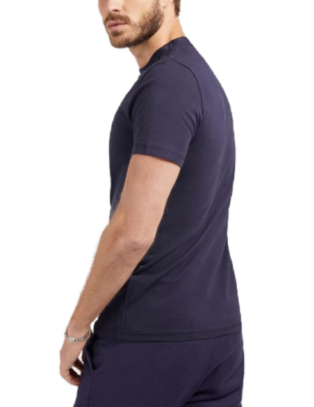 Camiseta Guess Aidy azul de manga corta para hombre