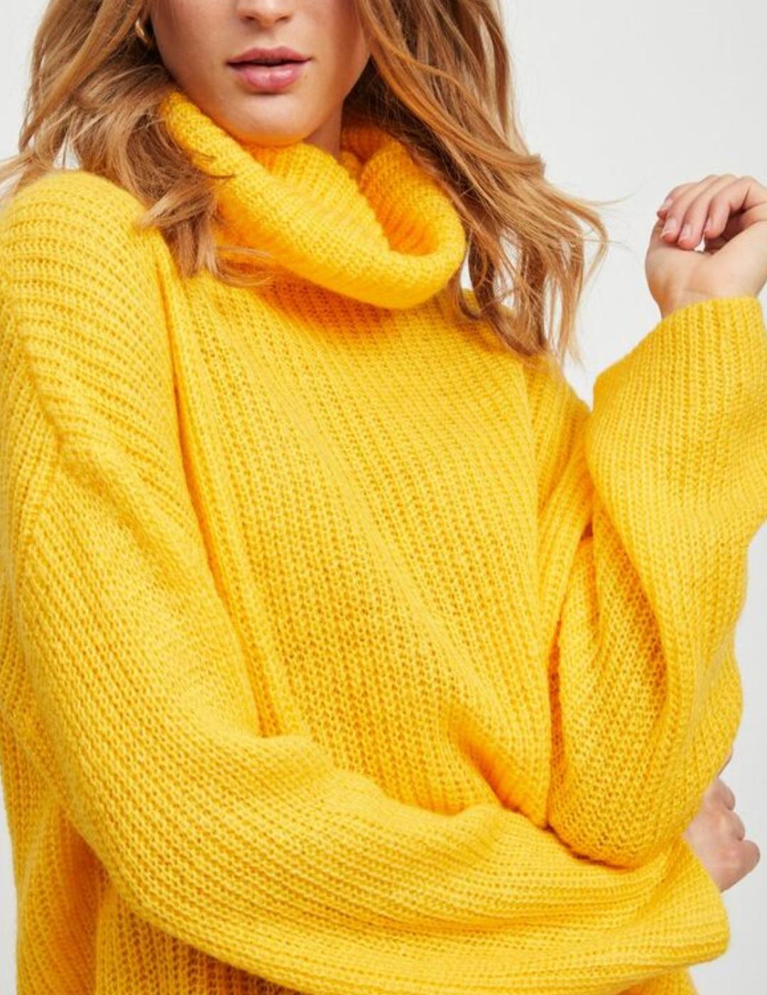 VIOLASA ROLL NECK KNIT GOLDEN-V