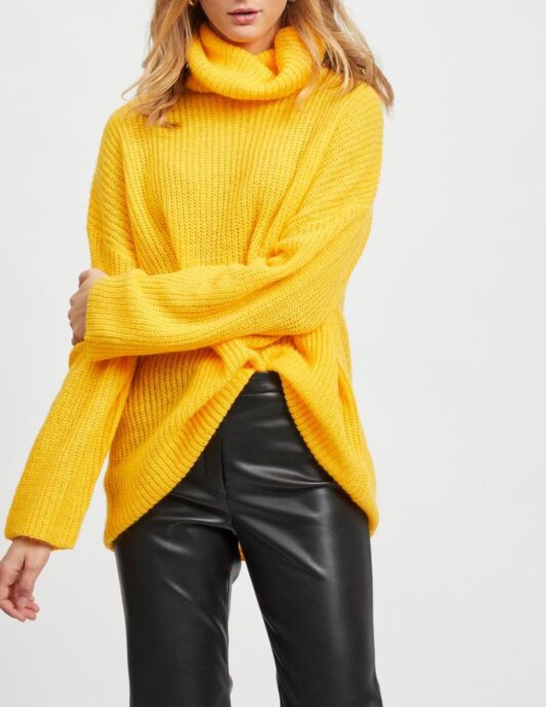 VIOLASA ROLL NECK KNIT GOLDEN-V