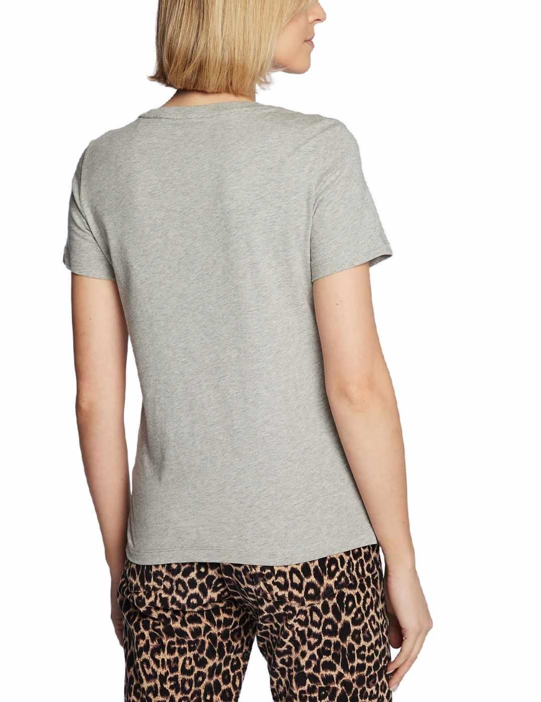 Camiseta Guess Angeline gris de manga corta para mujer