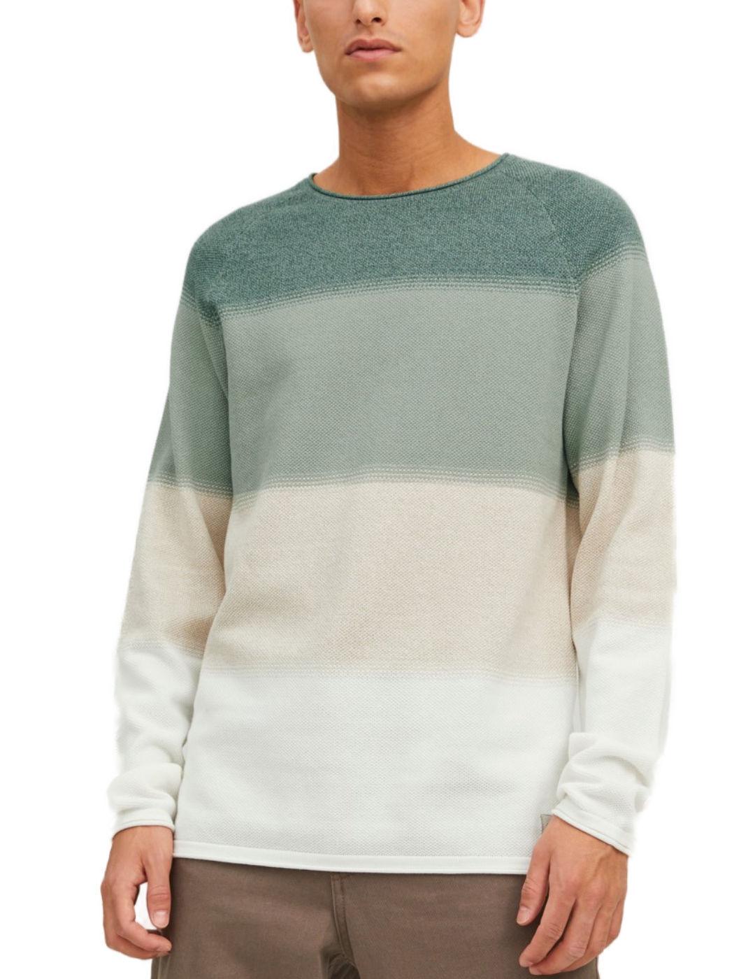 Jersey Jack&Jones Hill verde gradual para hombre