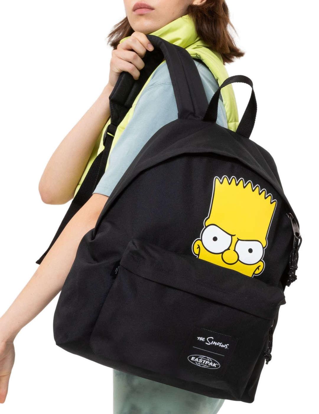 Mochila negra Eastpak The Simpsons con cara de Bart unisex