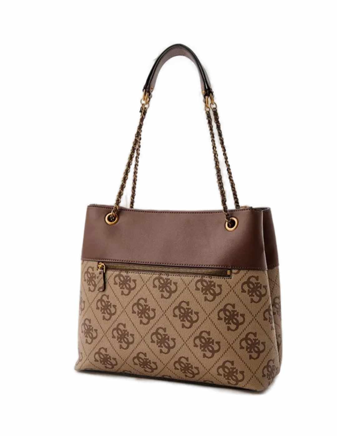 Bolso Guess Berta logo marron grande para mujer