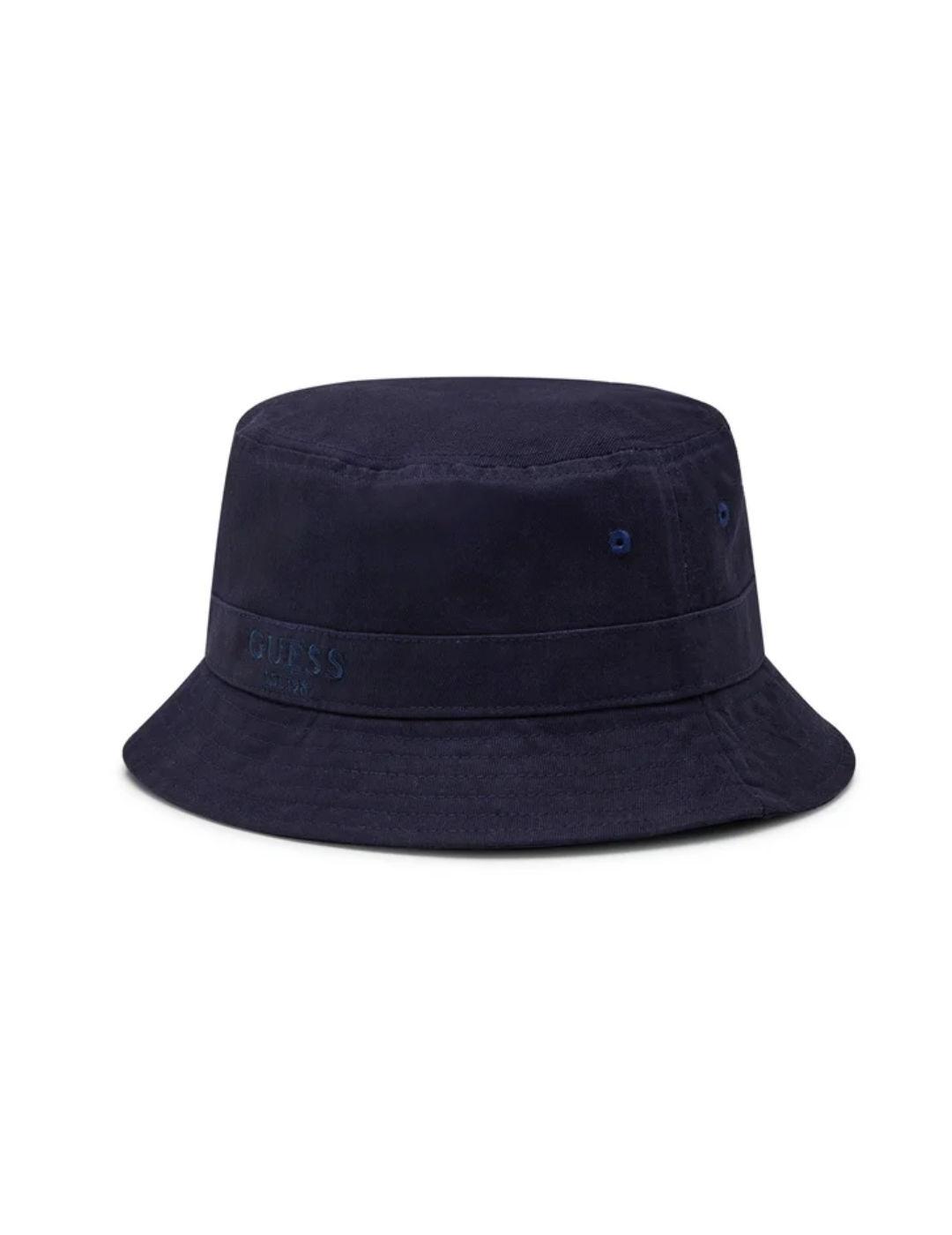 Gorro Guess bucket azul marino estilo pescador para hombre