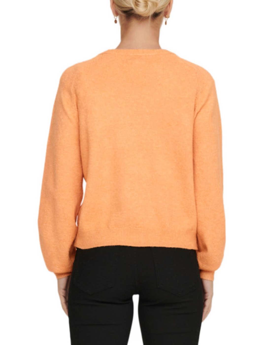 Cardigan Only Rica corto naranja para mujer