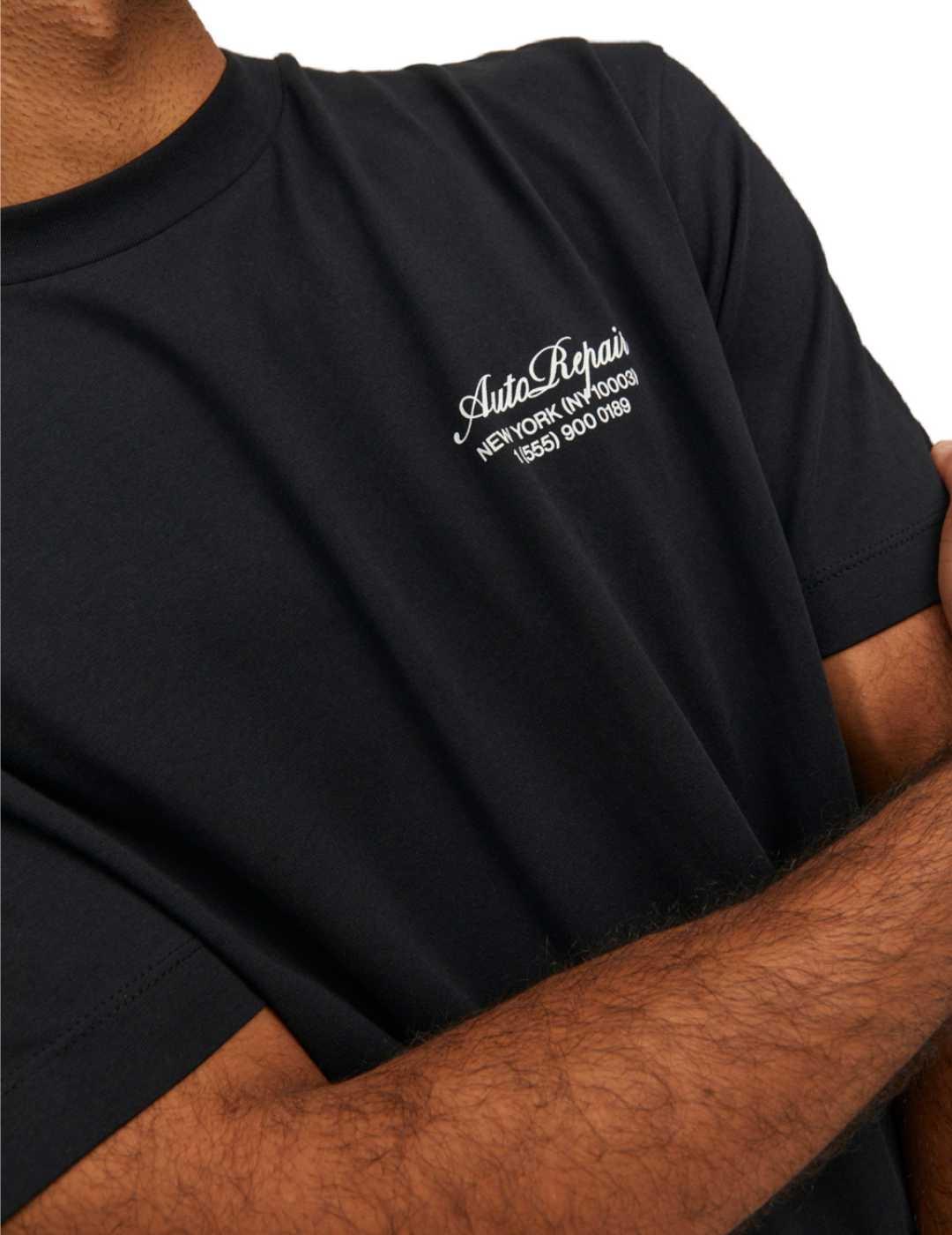 Camiseta Jack&Jones Team negro manga corta para hombre