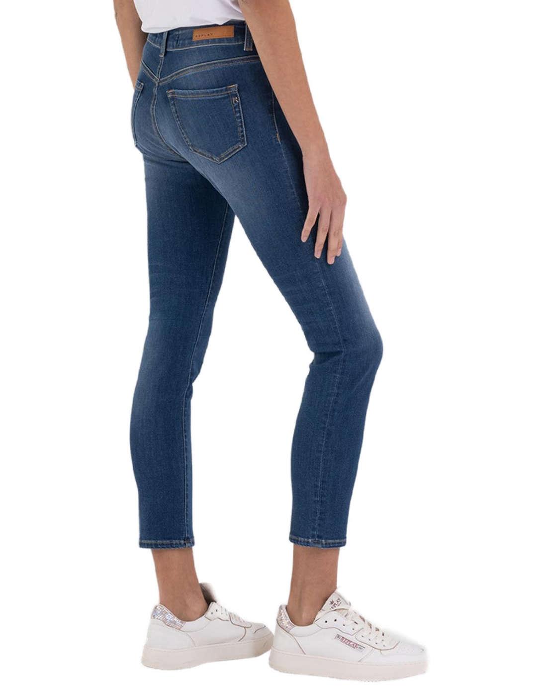 Pantalón vaquero Replay Faaby slim azul para mujer