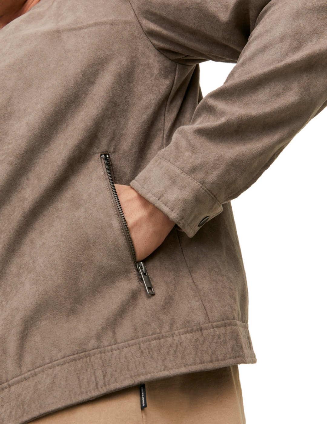 Chaqueta Jack&Jones Rocky beige cuello mao para hombre