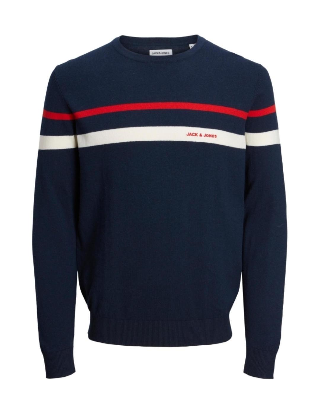 Jersey Jack&Jones Emil marino fino para hombre