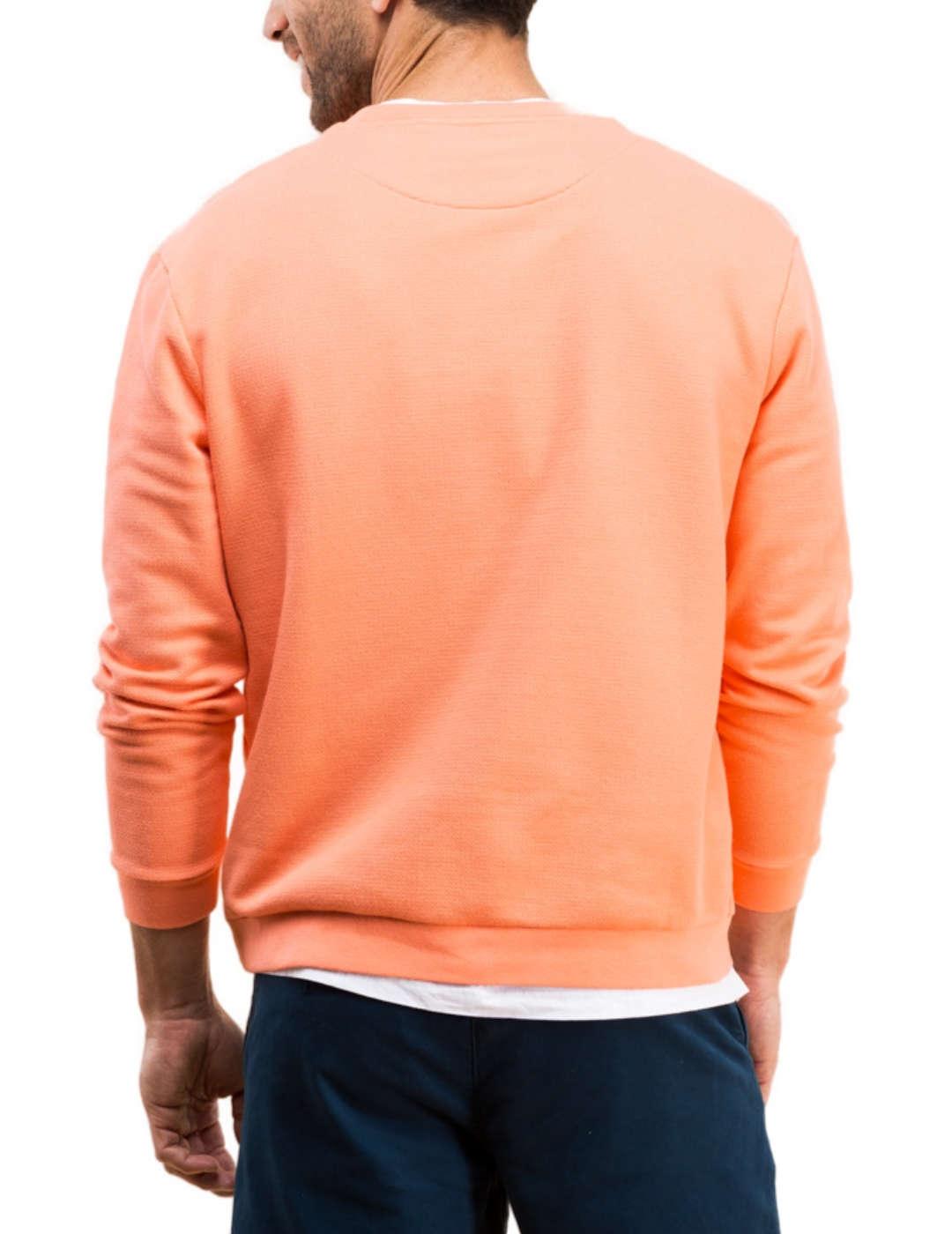 Sudadera algodón Scotta Classic coral fluor para hombre