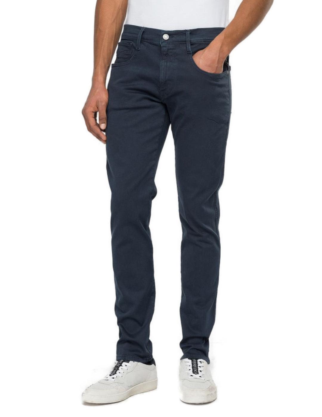 Pantalón vaquero Replay Hyperflex azul oscuro de hombre