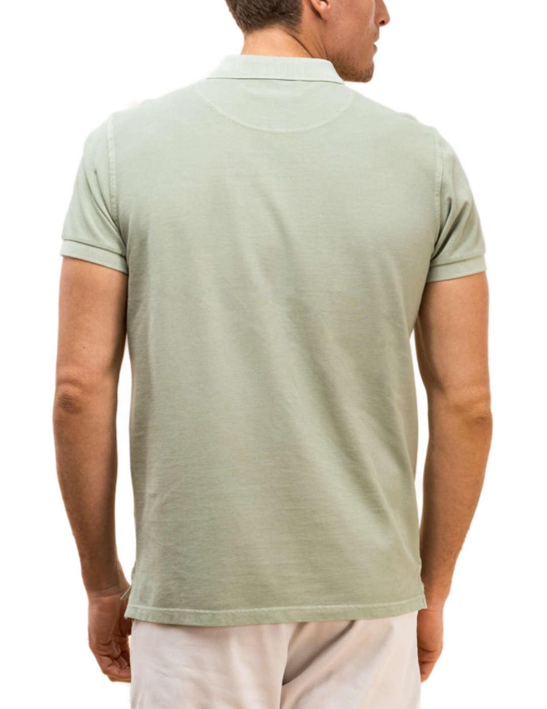 Polo Scotta Tinte verde khaki manga corta para hombre