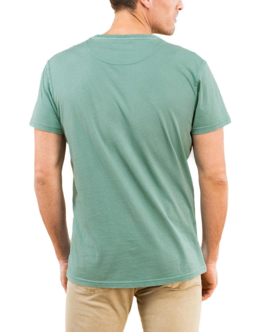 Camiseta Scotta Orgánica verde grisáceo manga corta  hombre