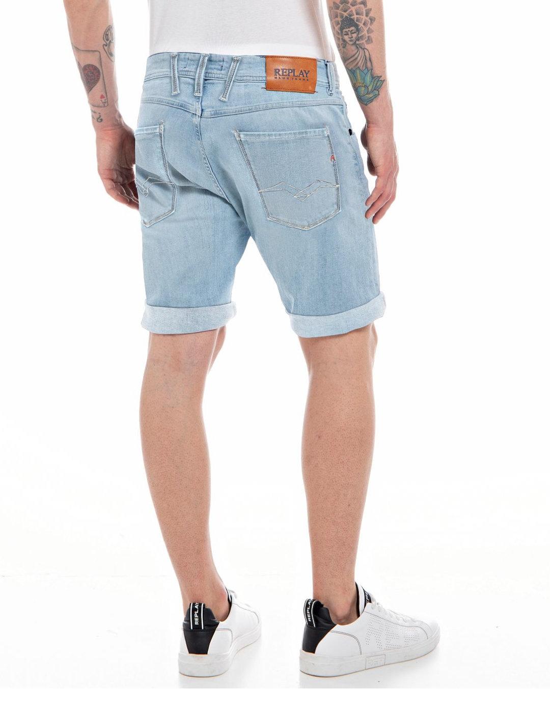 Bermuda Short Replay azul claro para hombre