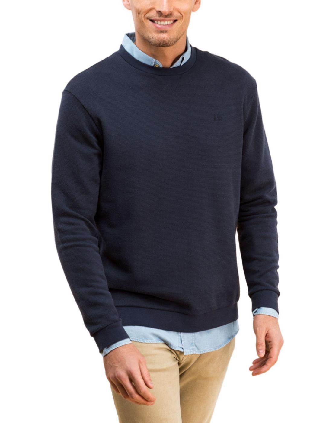 Sudadera Scotta Classic azul marino cuello redondo de hombre